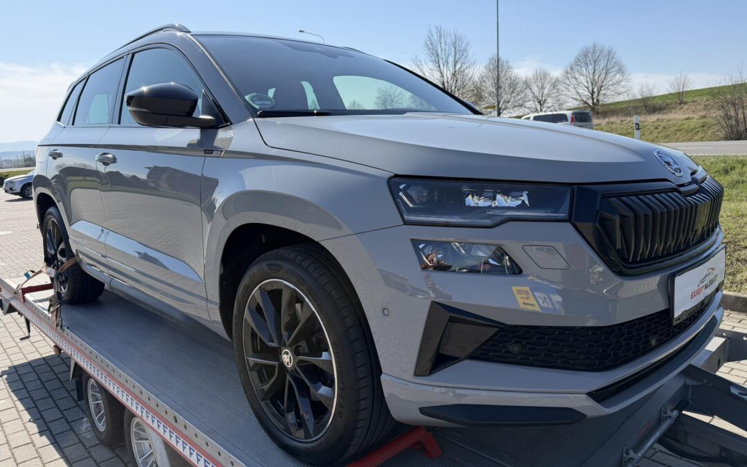 Škoda Karoq Sportline: Prověření a dovoz zánovního vozu v plné výbavě
