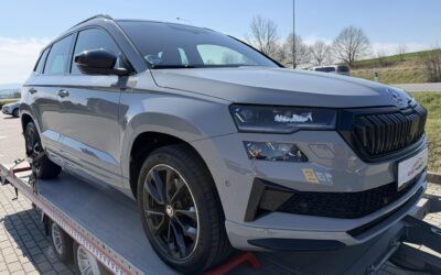 Škoda Karoq Sportline: Prověření a dovoz zánovního vozu v plné výbavě